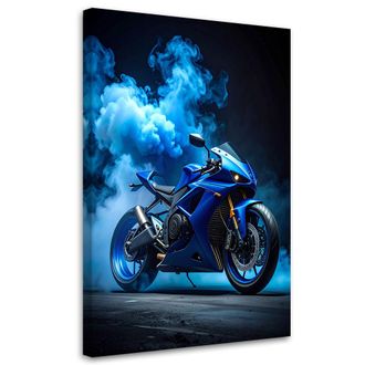 Feeby Impresi&oacute;n De Imagen, Motocicleta Deportiva Azul, 80x120