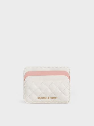 Charles & Keith Cleo Two-Tone Quilted Card Holder