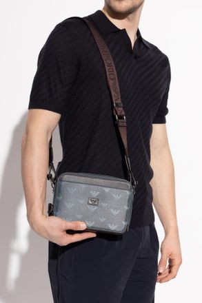Emporio Armani Shoulder Bag, Mens, Navy Blue