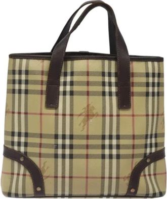 Burberry Tweedehands leren handtassen - Dames - Vintage Shopper - Beige - ONE Size - Leer - Vintage