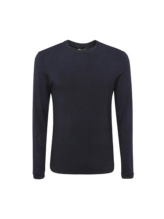 Giorgio Armani Navy Blue Viscose Blent T-Shirt