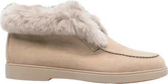 Santoni Wuya 59712Ttgantvm 16 Enkellaars - Dames - Winterlaarzen - Beige - 39 EU - Leer - Schoenen