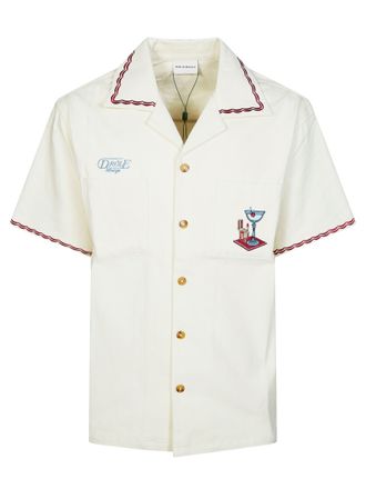 Dr&ocirc;le de Monsieur Off-White Cotton Scalloped Trim Shirt