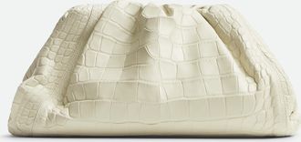 Bottega Veneta Pouch - White - Women - 100% Alligator Skin