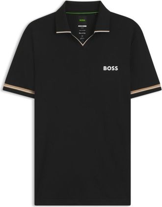 BOSS Active slim-fit polo shirt with signature-stripe details