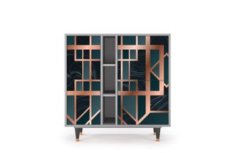 StoryZ Aparador azul-verde 3 puertas L 94 cm