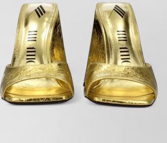 The Attico leather heeled mules