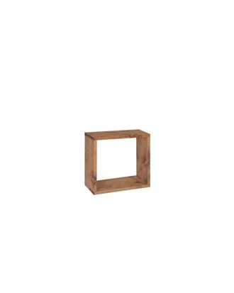 Deco Wood Estanteria de madera maciza en tono marr&oacute;n