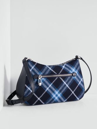 Talbots Evelyn Crossbody Bag - Magnificent Plaid - Blue - 001 Talbots