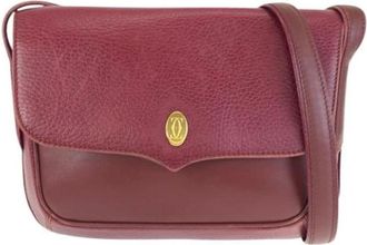 Cartier Tweedehands leren schoudertassen - Dames - Vintage Schoudertas - Rood - ONE Size - Vintage