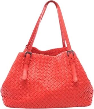 Bottega Veneta Pre-owned Shoulder Bags, female, Red, Size: ONE SIZE Pre-owned Vintage Shoulder Bag