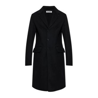 Jil Sander Jassen, Heren, Zwart, M, Wol, Woljas met enkele split