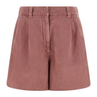 Brunello Cucinelli Baggy Shorts - female - Brunello Cucinelli - Casual Shorts - Pink - M - Shorts