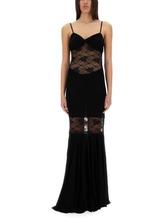 Nina Ricci Mermaid Dress With Lace Inserts