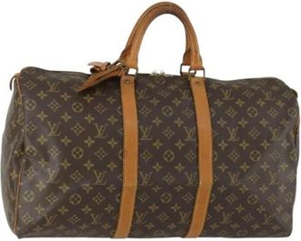 Louis Vuitton Pre-owned Weekend Bags, female, Brown, Size: ONE SIZE Pre-owned Canvas Weekend Bag