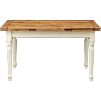 Biscottini International Tavolo da pranzo Tavolo da esterno Tavolo da giardino 141x81 cm Tavolo in legno massello allungabile Tavolo rettangolare cucina