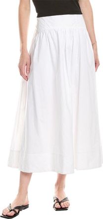 NVLT Nvlt Poplin Gathered Midi Skirt