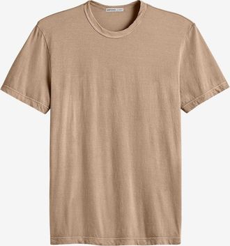 James Perse Rundhals-Kurzarm-T-Shirt aus leichtem Jersey