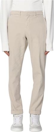 Fay Heren, Broeken, Beige, Maat: W35 Katoen
