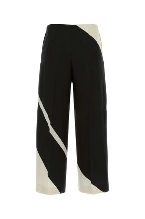 Alberta Ferretti A03140151 1555 Fantasianero Exterior: Viscose Pantaloni Trousers