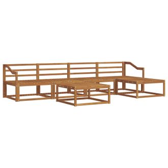 vidaXL Conjunto De Sof&aacute;s De Exterior 6 Pcs Natural Vidaxl