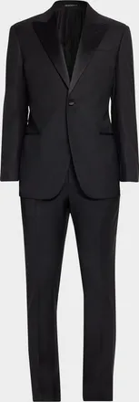 Emporio Armani Men & apos;s G Line Jacquard Wool Satin-Trim Two-Piece Suit