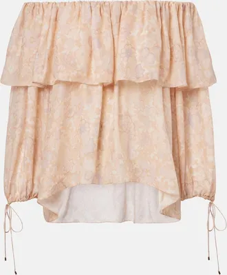 Chlo&eacute; Chlo&eacute; Floral silk charmeuse top