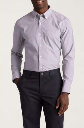 Bonobos Everyday Slim Fit Microcheck Stretch Cotton Button-Down Shirt in Grey at Nordstrom Rack, Size Xx-Large