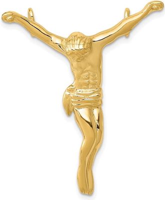 Diamond2Deal 14k Yellow Gold Corpus Chain Slide