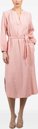 Xirena Josephine midi-jurk met gestrikte taille - Roze
