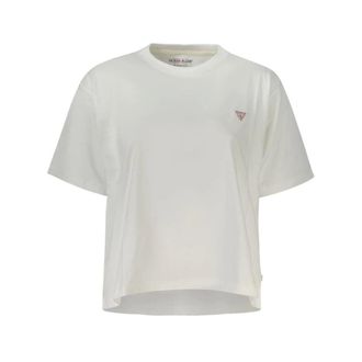 Guess Tops, Dames, Wit, 2Xl, Katoen, Wit Katoen Dames T-Shirt
