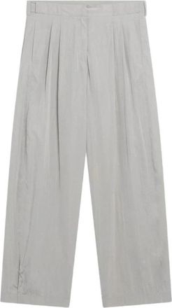 The Row Iven Broeken - Dames - Wijde Broeken - Grijs - M - Nylon - Broeken
