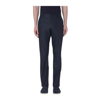 Pantaloni Torino Broeken, Heren, Blauw, M, Wol, Recht Gesneden Kostuumbroek