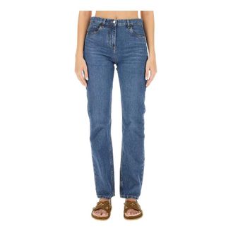 Etro Etro, Straight Jeans, female, Blue, Size: W28 Jeans with logo embroidery