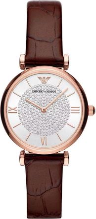 Emporio Armani Womens Classic Watch Ar11273 - Brown Leather - One Size