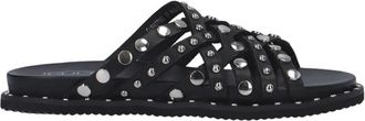 Cult Roshelle leren slippers - Dames - Sandalen - Zwart - 37 EU - Leer - Schoenen