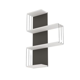 Calicosy Estanter&iacute;a mural con 4 estantes H96 cm - Blanco y gris