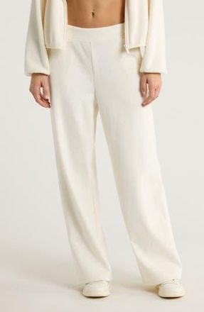 Zella Plush Rib Pants in Ivory Egret at Nordstrom Rack, Size X-Large