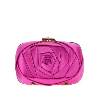 Roger Vivier Rose Vivier satin clutch Woman One Size