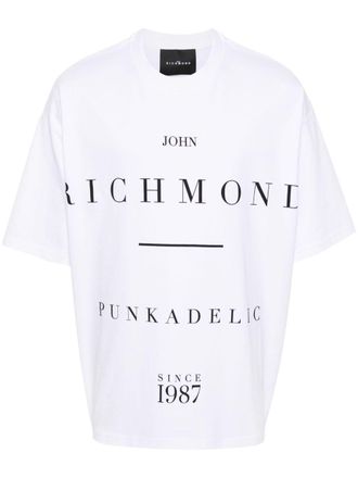 John Richmond logo-print T-shirt - men - Cotton - S - White