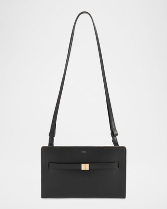 Toteme Belted Smooth Leather Crossbody Bag