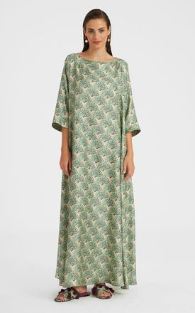 La DoubleJ Muumuu Dress Round Neck Fans Menta at Nordstrom, Size Small