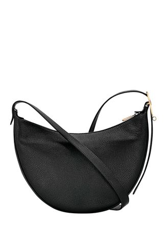 Longchamp Womens Crossbody Bag Le Foulonn&eacute; Black Leather Calf Shoulder
