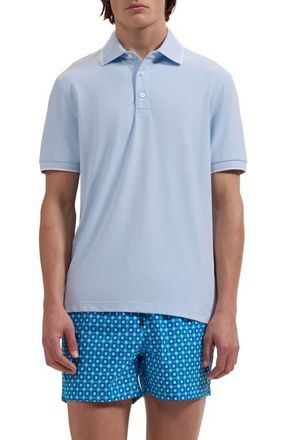 Bugatchi Kai Geo Print Swim Trunks in Aqua at Nordstrom, Size Xx-Large