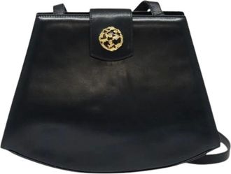 Ferragamo Pre-owned Shoulder Bags, female, Blue, Size: ONE SIZE Pre-owned Leather Shoulder Bag