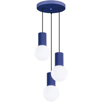 Wonderlamp L&aacute;mpara Colgante Mido Ultramarino 3 Luces