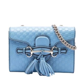 Gucci Pre-owned Mini Emily - Dames - Pre-owned - Blauw - Maat: ONE Size Leer