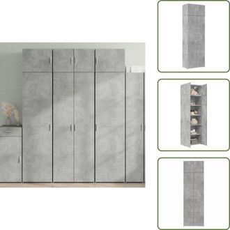 vidaXL Armadietto per bagno - vidaXL Armadietto Grigio Cemento 70x42,5x225 cm in Legno Multistrato - Armadietto per camera da letto