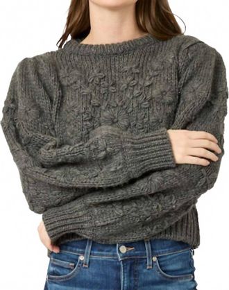 BTB Los Angeles Margaret Crewneck Sweater In Charcoal