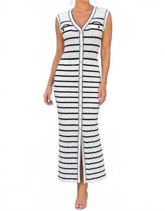 Elie Tahari Stripe Knit Dress In Multicolor